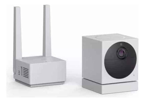 Camara De Seguridad Wyze Cam Outdoor Con  Base De Estación Blanco