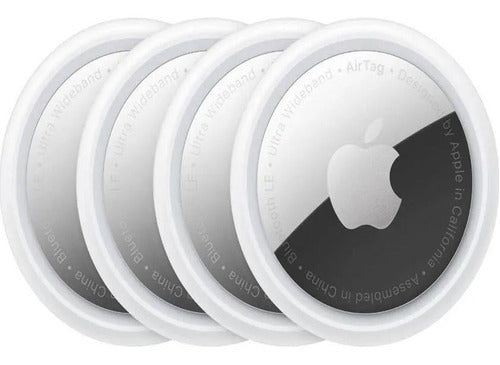 Apple Tracker Airtag, Paquete Con 4 Unidades, Color Blanco