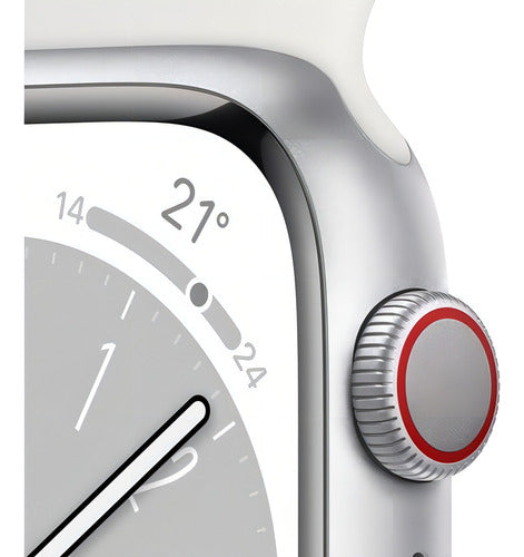 Apple Watch Series 8 (41mm, Gps + Cellular) Aluminio Plateado Plateado Blanco - Excelente (Reacondicionado)