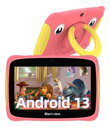Tablet Blackview Android 13 Kids Tab 3 Kids Tablet Para Niño Rosa