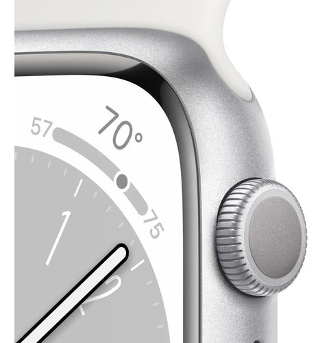 Apple Watch Series 8 45mm A2774 Silver/white Cell Hso Plateado Mesh Blanco Plateado