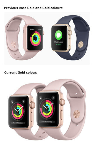 Apple Watch Series 1 38mm Rose Gold Device Only Blanco Mesh Rosa Rosa Golden