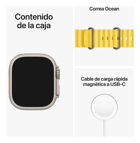 Apple Watch Ultra 2 Titanio 49mm - Con Gps Y Cellular Blanco Amarillo Amarillo