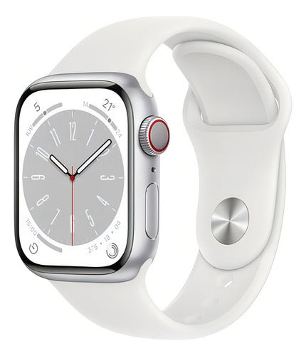 Apple Watch Series 8 (41mm, Gps + Cellular) Aluminio Plateado Plateado Blanco - Excelente (Reacondicionado)